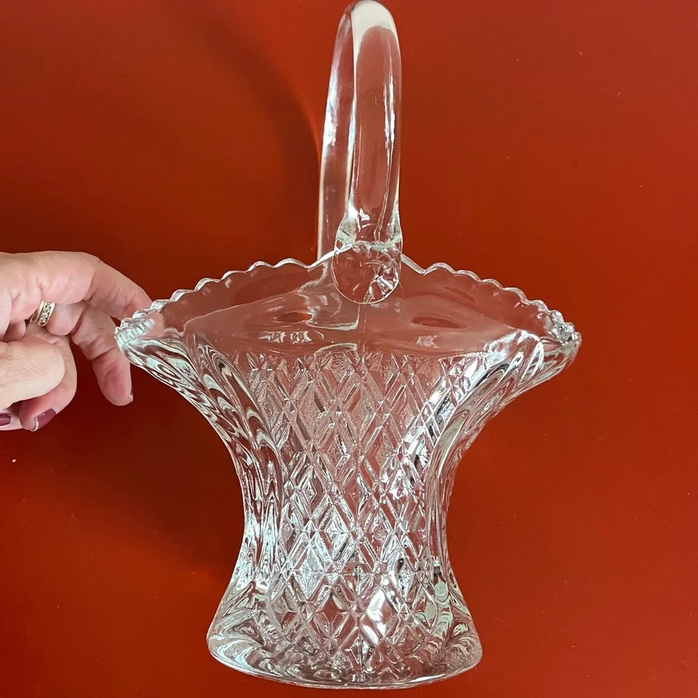 Vintage Princess House Intricate Crystal Clear Glass Basket in perfect condition - Picture 5 of 9